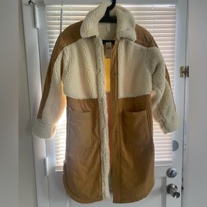 Anthropologie Diamond Sherpa jacket XXS